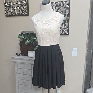Altar'd State Cream and Black Floral Dress
